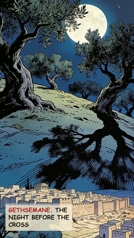 Panel 2: Gethsemane. The night before the cross