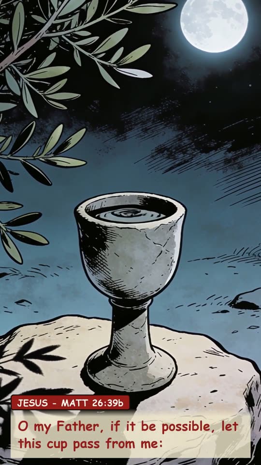 Panel 5: O my Father, if it be possible, let this cup pass from me: