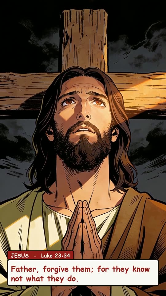 Panel 5: Father, forgive them; for they know not what they do.