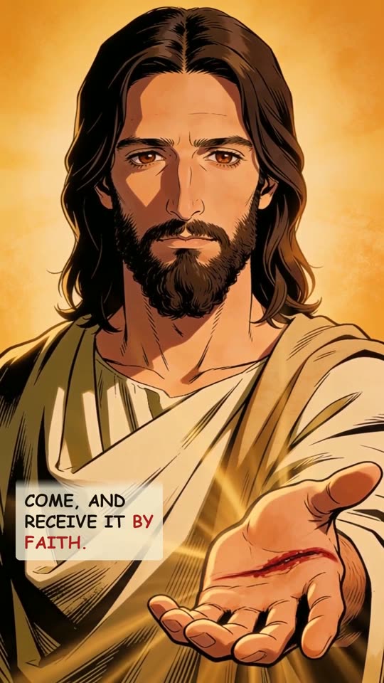 Panel 16: Come, and receive it by faith.