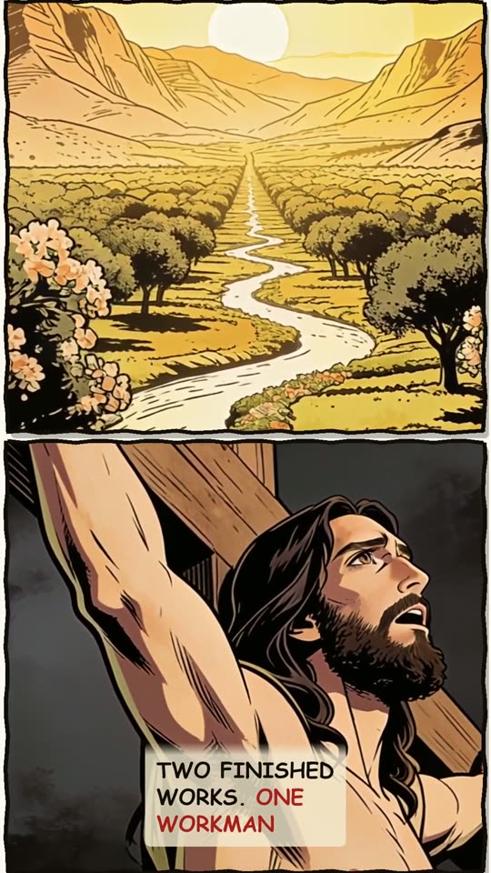 Panel 12: Two finished works. One Workman