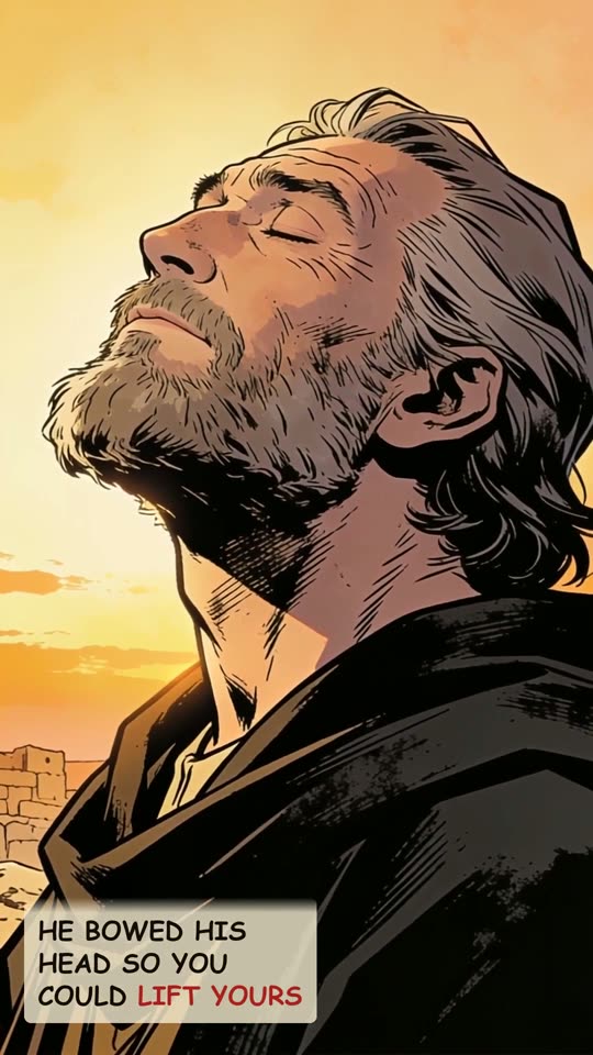 Panel 16: He bowed his head so you could lift yours