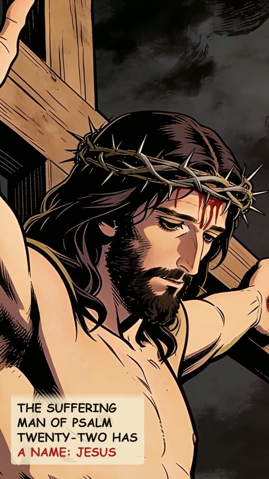 Panel 12: The suffering man of Psalm twenty-two has a name: Jesus