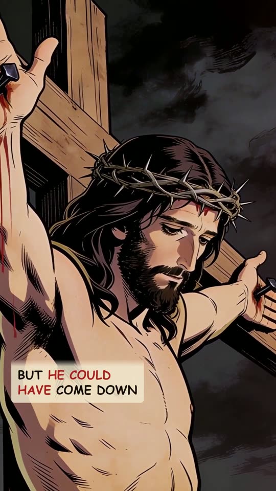 Panel 15: But He could have come down