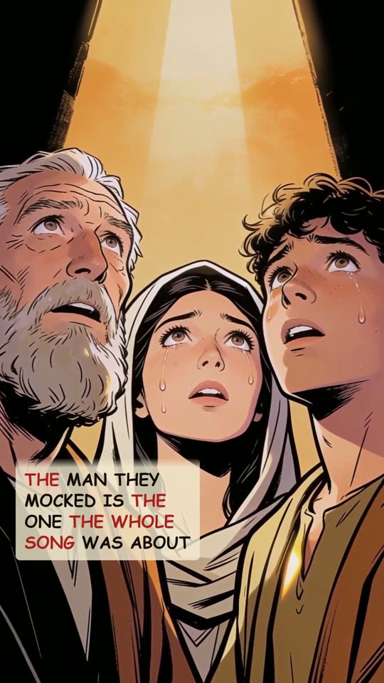 Panel 18: The man they mocked is the One the whole song was about