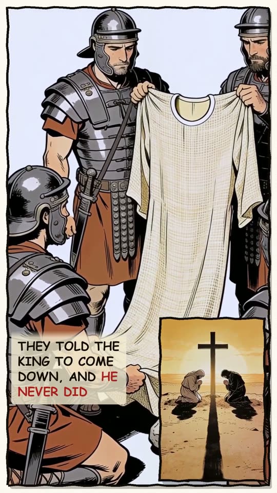 Panel 19: They told the King to come down, and He never did