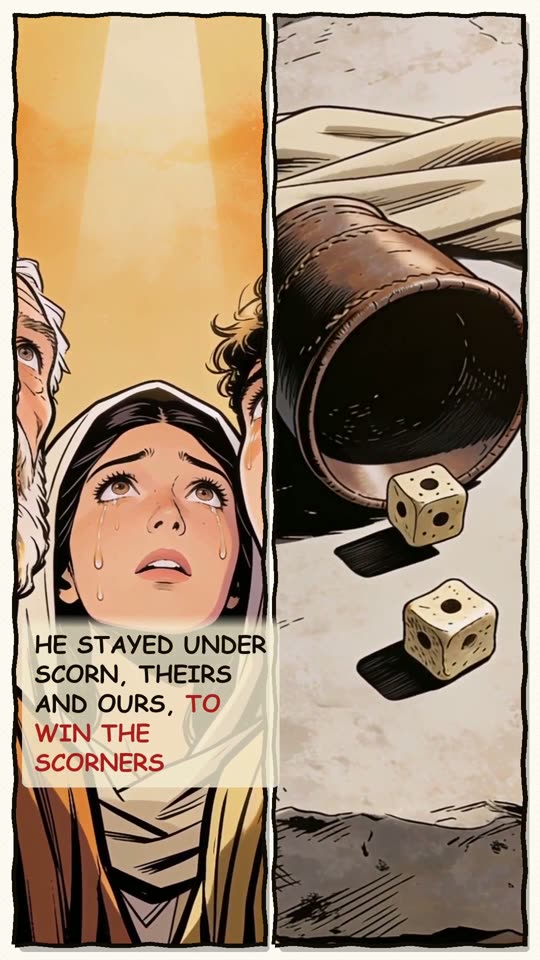 Panel 20: He stayed under scorn, theirs and ours, to win the scorners