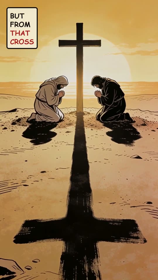 Panel 9: But from that cross