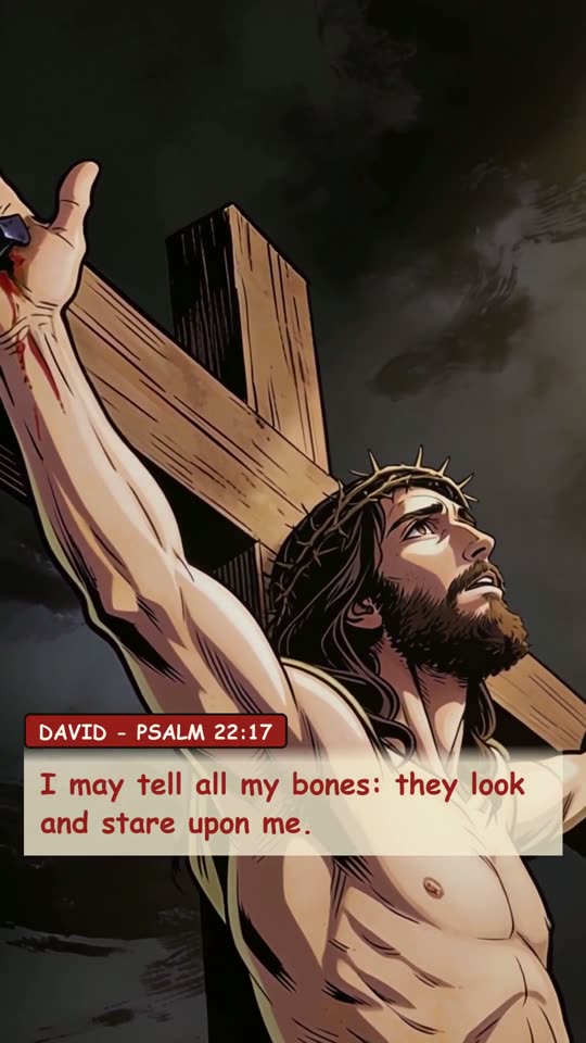 Panel 8: I may tell all my bones: they look and stare upon me.