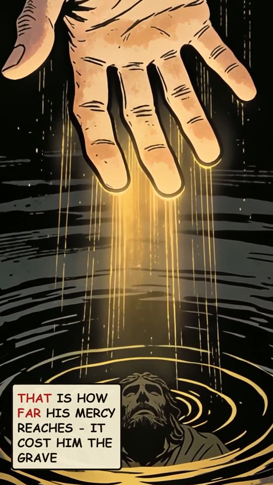 Panel 17: That is how far His mercy reaches, it cost Him the grave