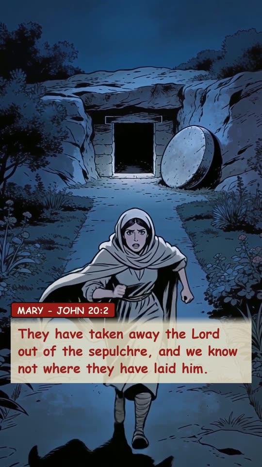 Panel 4: They have taken away the Lord out of the sepulchre, and we know not where they have laid him.