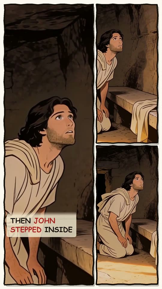 Panel 9: Then John stepped inside