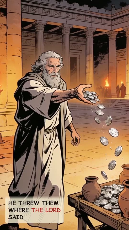 Panel 7: He threw them where the LORD said