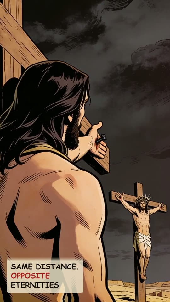 Panel 3: Same distance. Opposite eternities