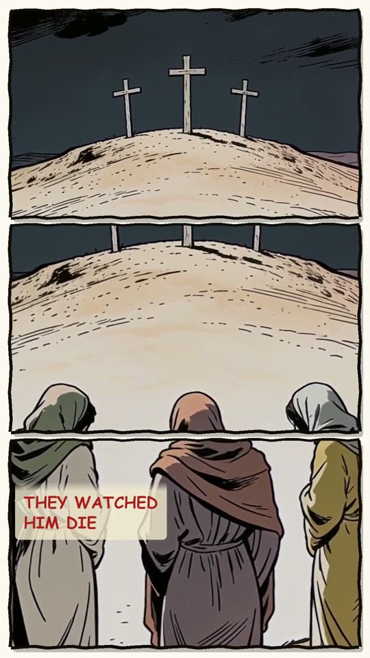 Panel 7: They watched Him die