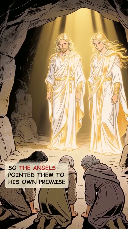 Panel 10: So the angels pointed them to His own promise