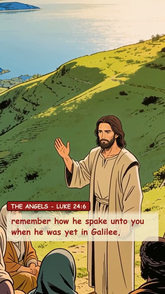 Panel 12: remember how he spake unto you when he was yet in Galilee,