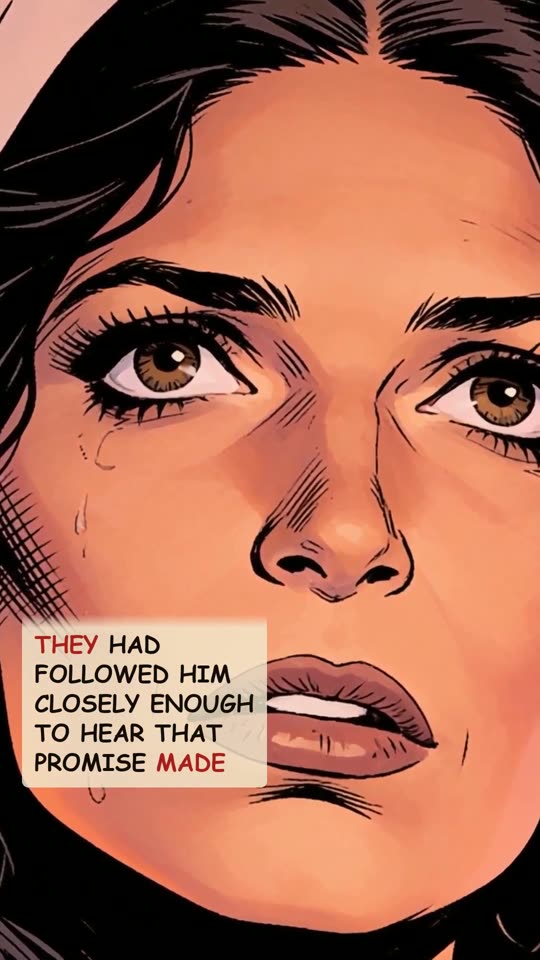 Panel 14: They had followed Him closely enough to hear that promise made