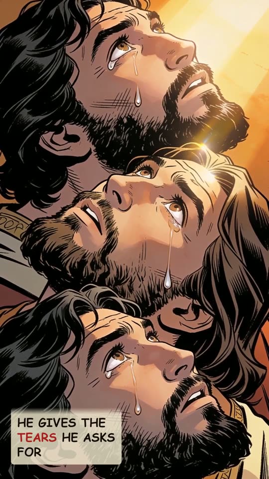 Panel 13: He gives the tears he asks for